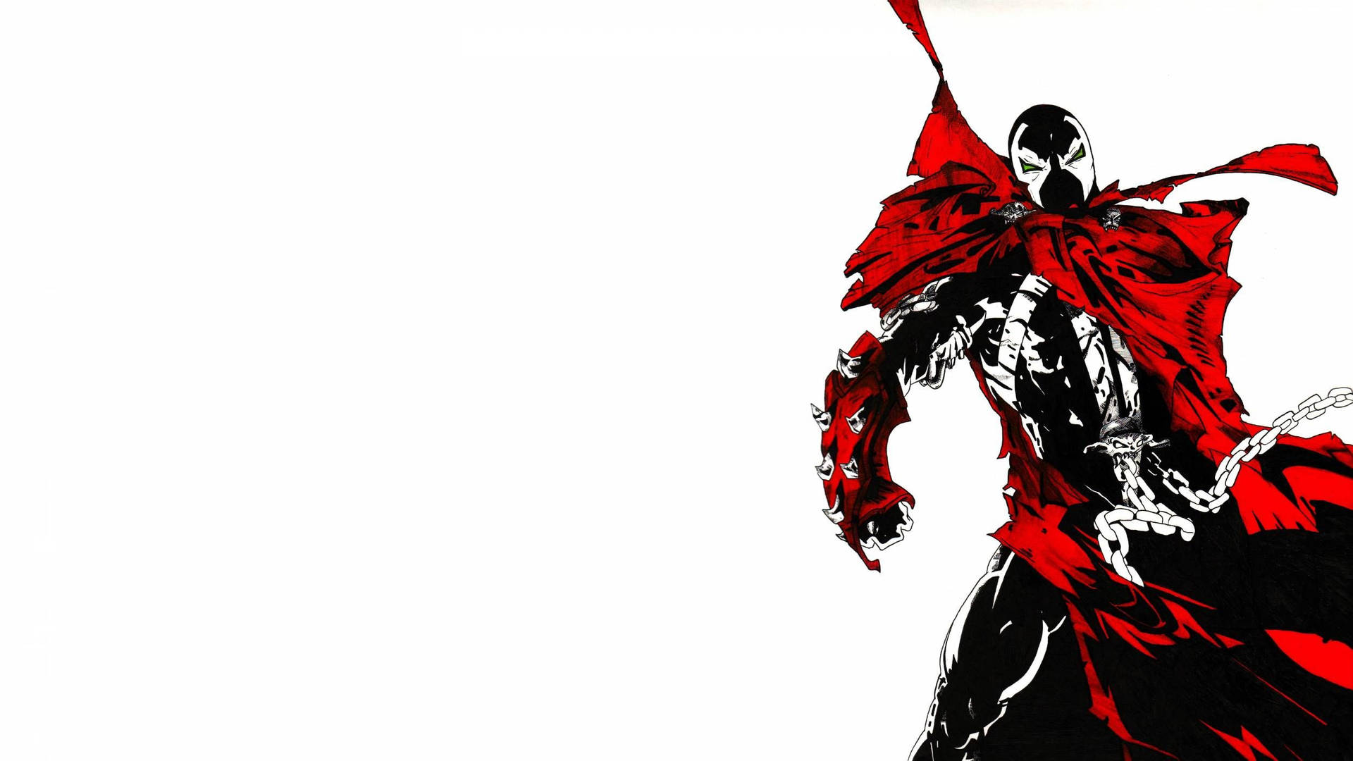 Spawn In Red Cape Art Background