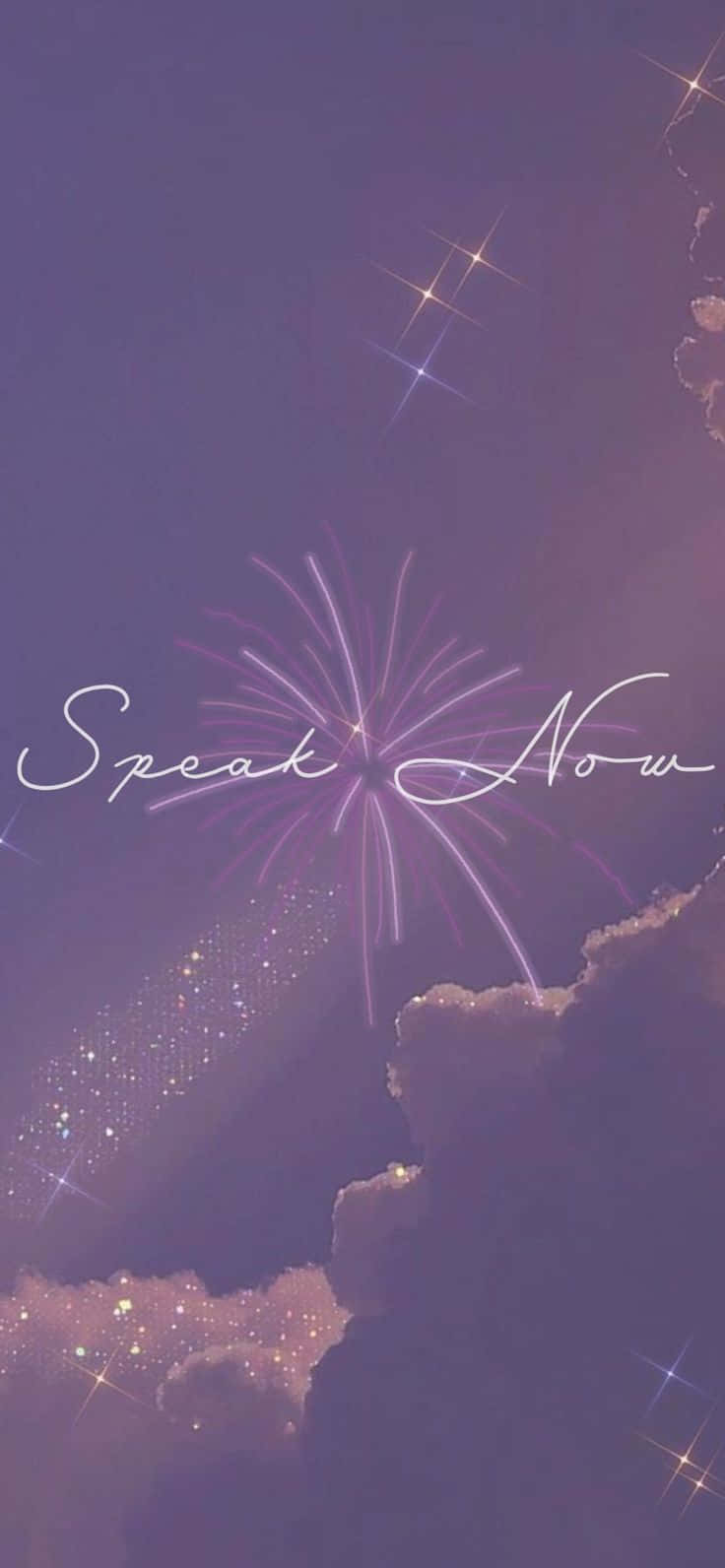 Speak Now Purple Sky Sparkle Wallpaper
