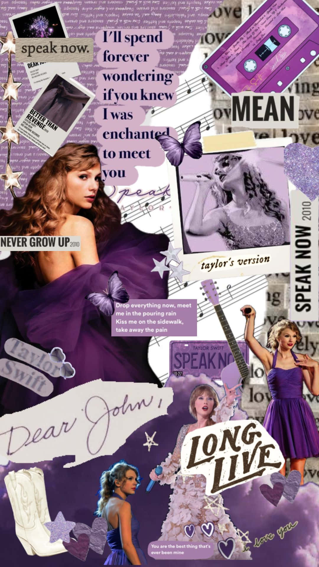 Speak Now Taylor Swift Collage Wallpaper