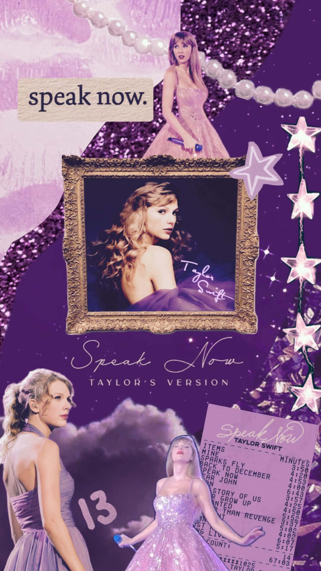Speak Now Taylor Swift Fan Art Collage Wallpaper