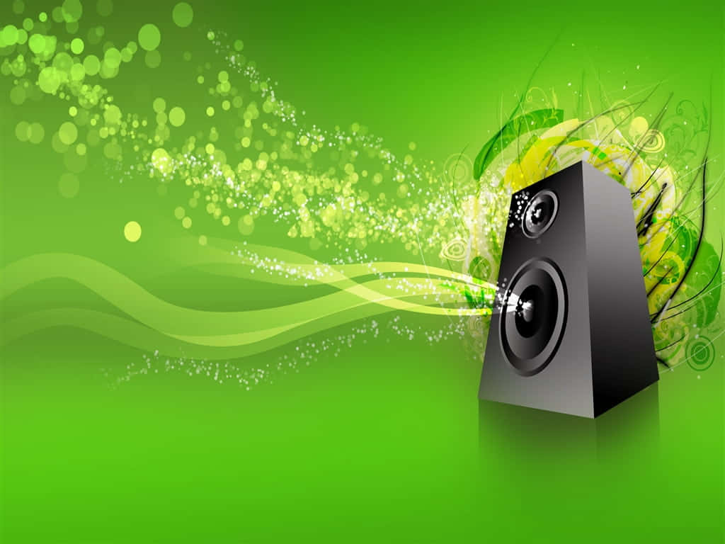 Speaker Background: Close-up of a black stereo speaker