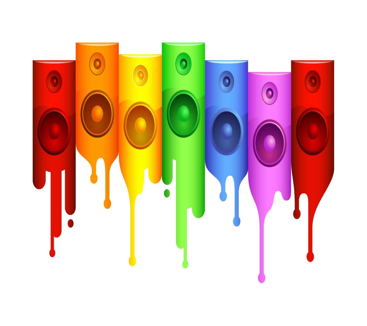 Speaker on a colorful abstract background