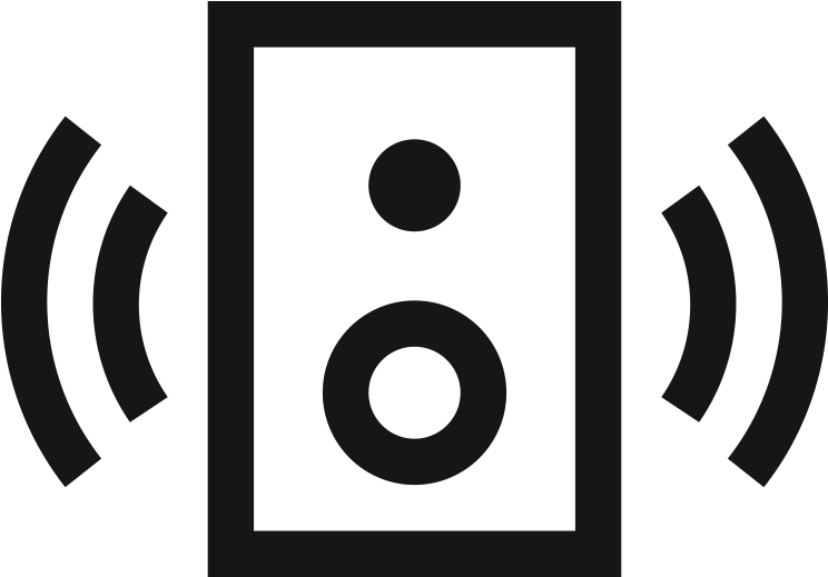 Speaker Icon Blackand White PNG