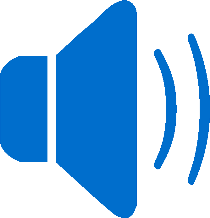 Speaker Volume Icon Blue PNG