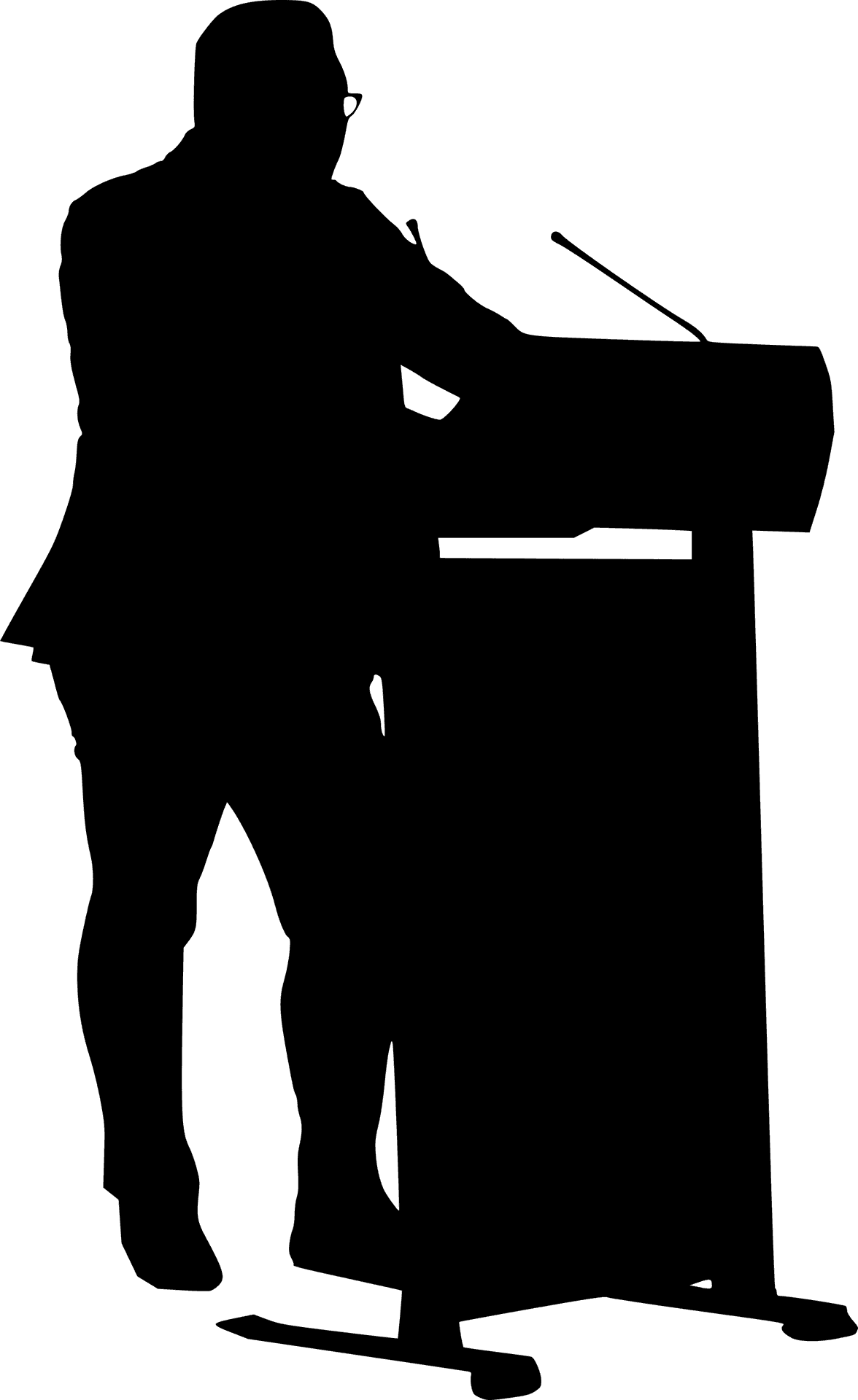 Speakerat Podium Silhouette PNG