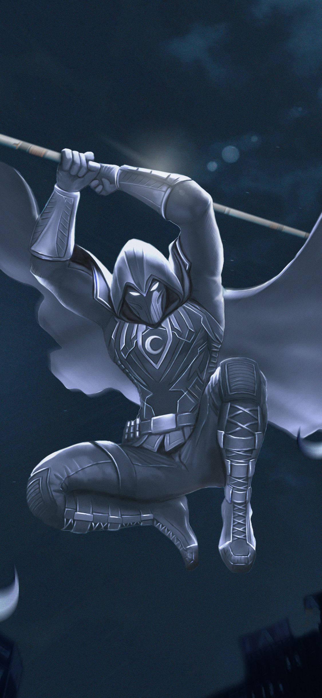 Spear Wielder Marvel Moon Knight Phone Wallpaper