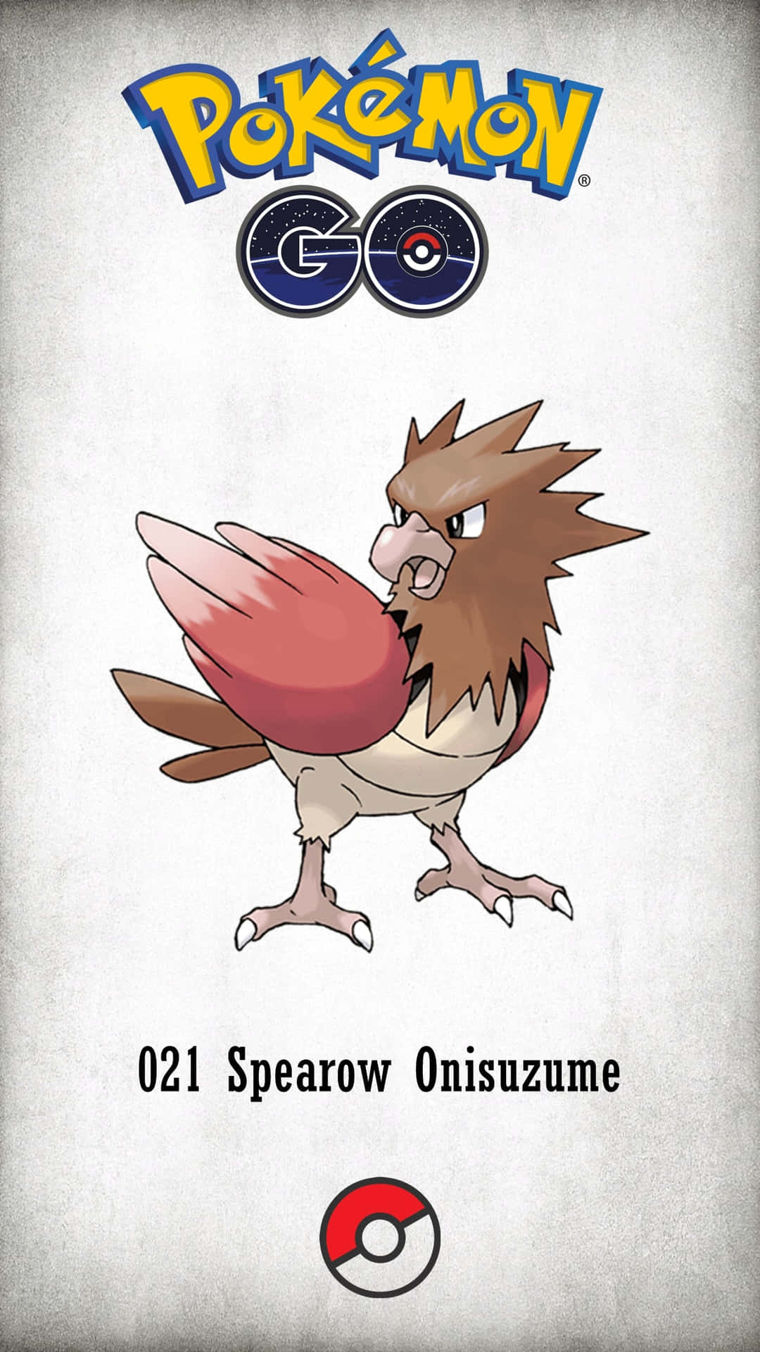 Spearow Pokemon Go Logo Phone Wallpaper