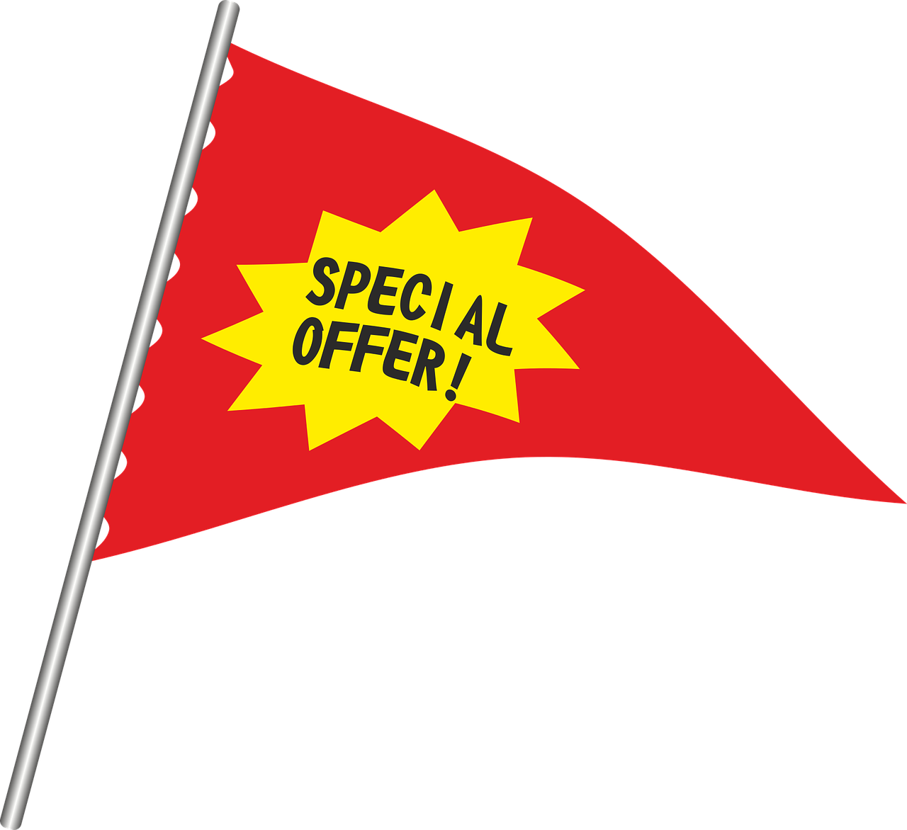 Special Offer Red Pennant Flag PNG
