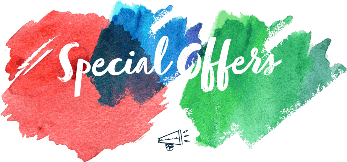 Special Offers Watercolor Banner PNG