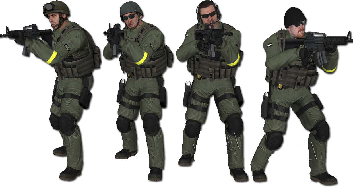 Special_ Forces_ Team_ Poses PNG