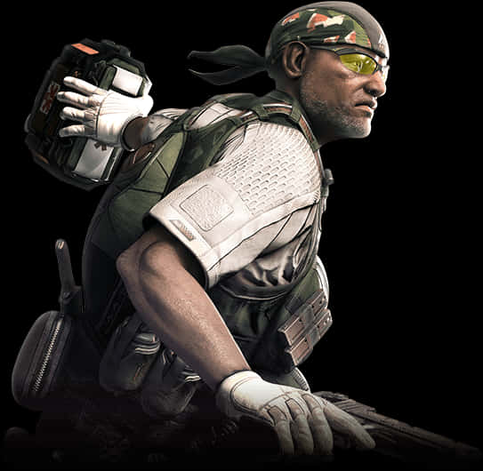 Special_ Ops_ Soldier_ With_ Bomb PNG