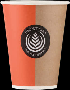 Specialty Coffee Cup Design PNG