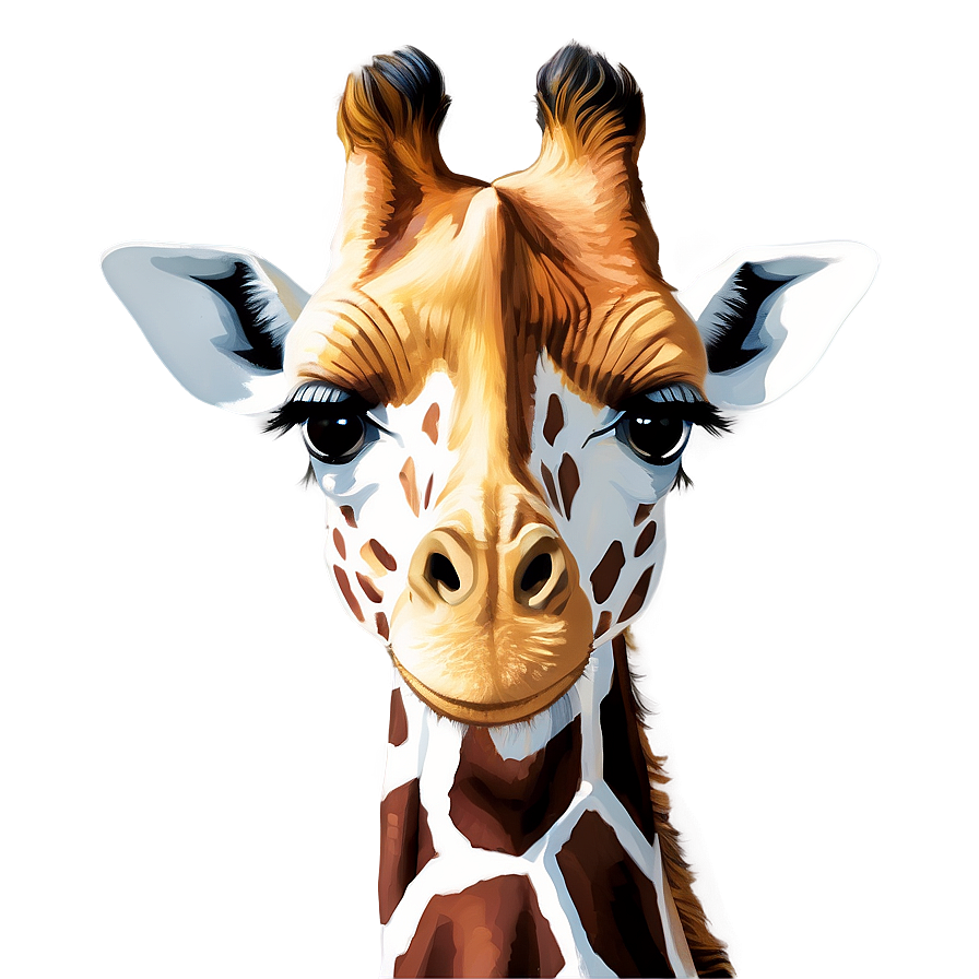 Speckled Giraffe Close-up Png 05062024 PNG