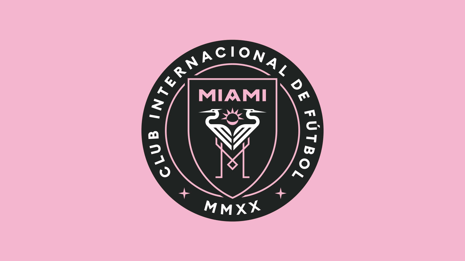 Spektakulær Inter Miami FC Officiel Logo Digital Kunst Tapet Wallpaper