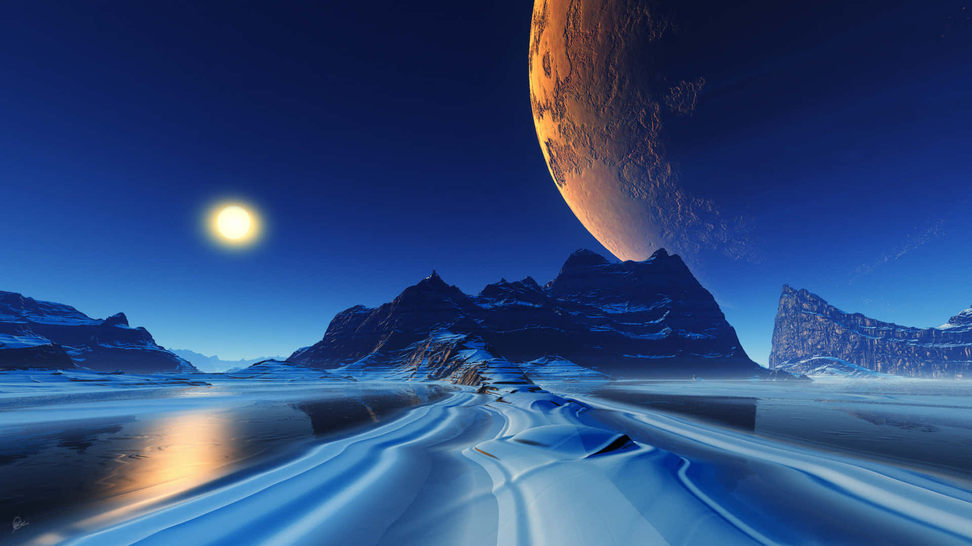 Spectacular Space Landscape Wallpaper