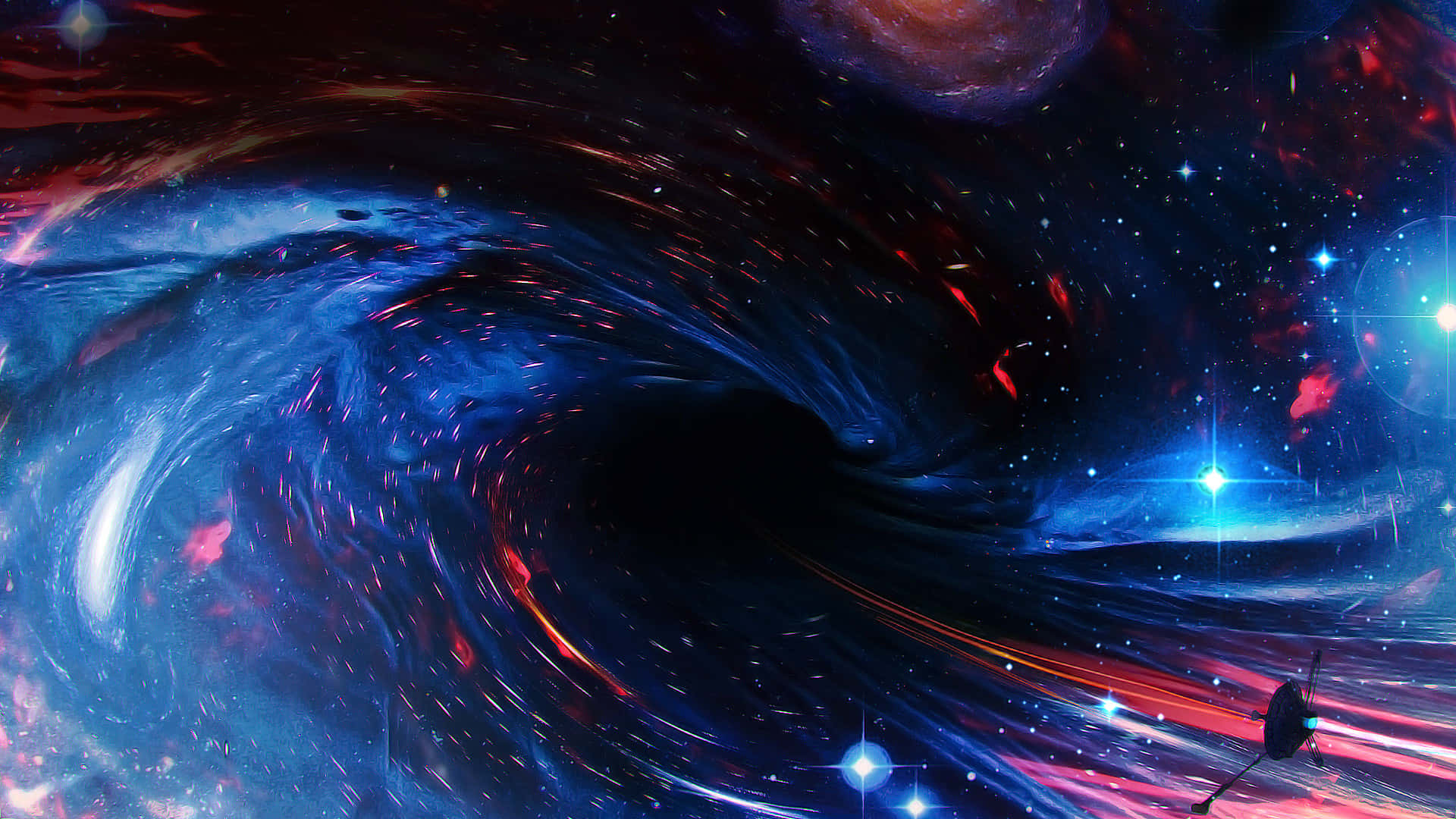 Spectacular View Of An Intergalactic Wormhole Wallpaper