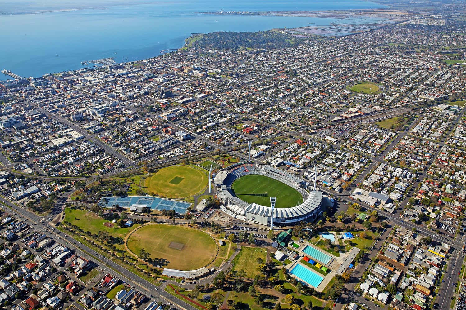 Spectacular View Of Geelong Waterfront Wallpaper