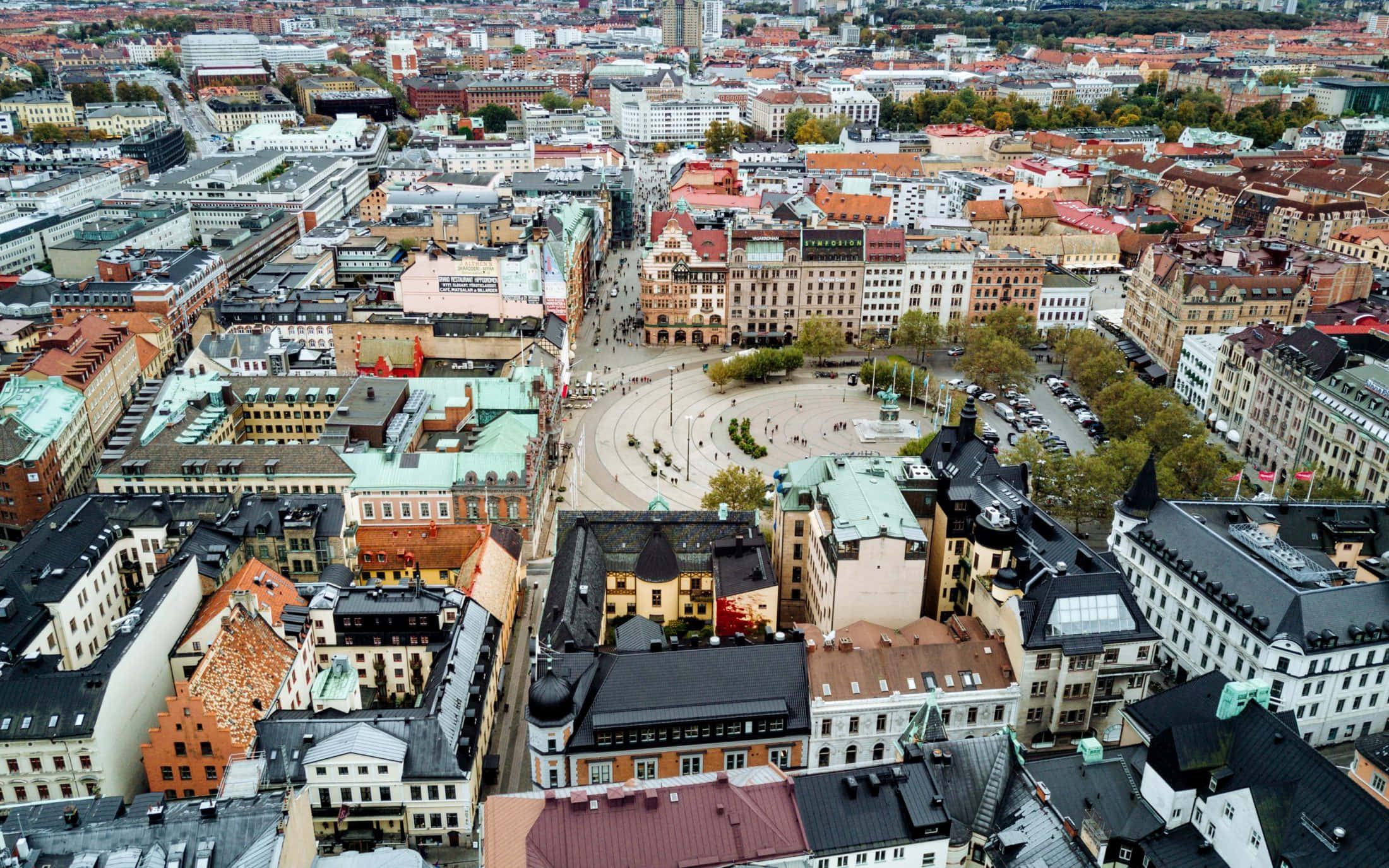 Spektakulær Utsikt Over Malmö Bylandskap Bakgrunnsbildet