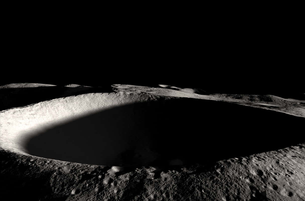 Vue Spectaculaire Des Cratères Lunaires Fond d'écran