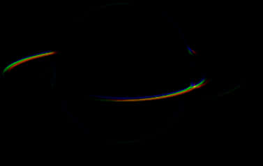 Spectral Ringed Planet PNG