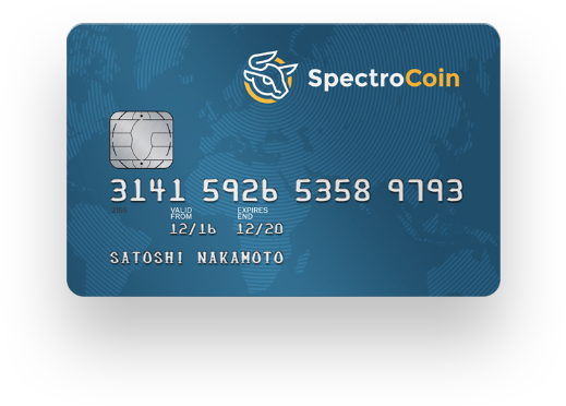 Spectro Coin Debit Card Satoshi Nakamoto PNG