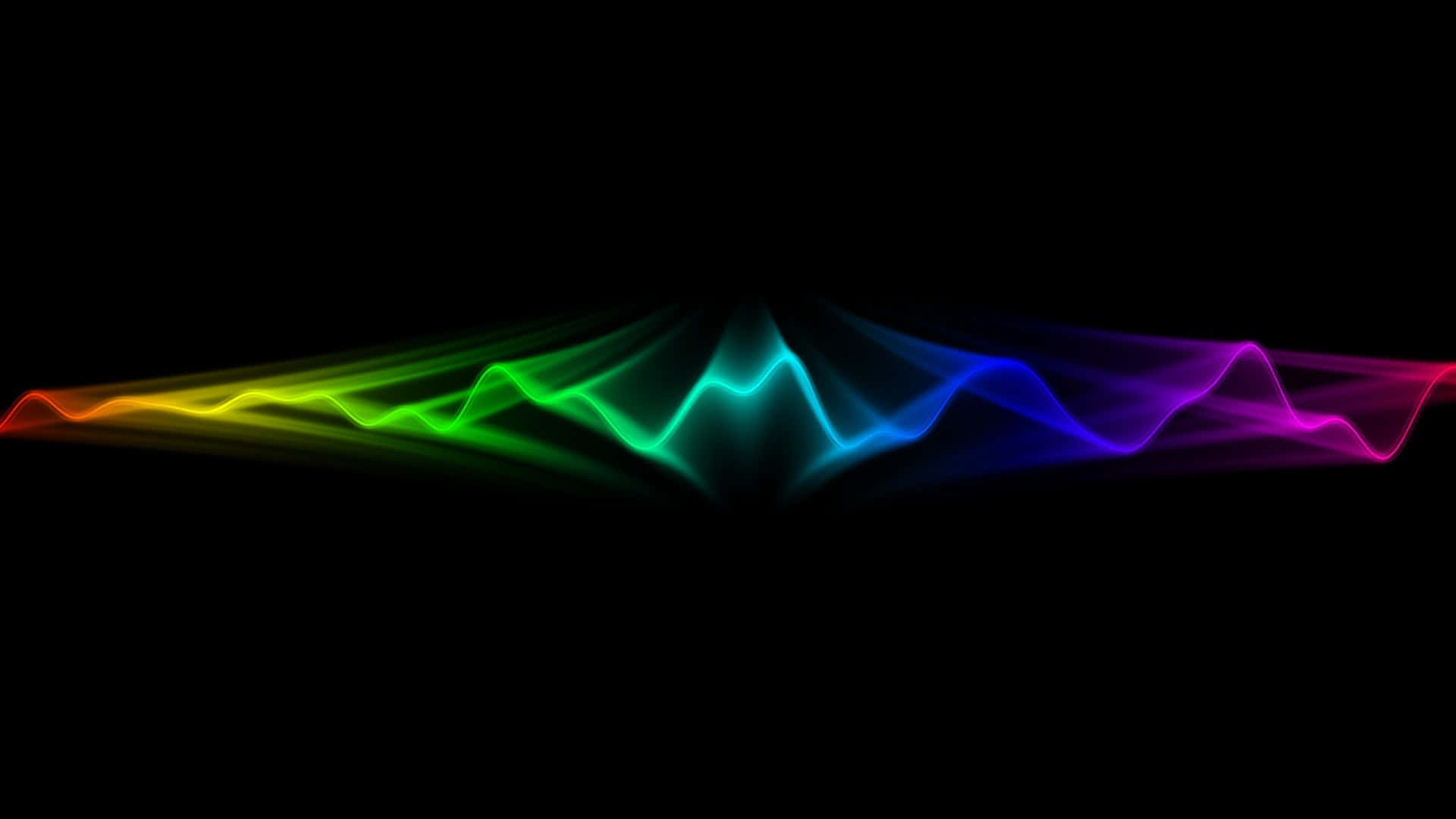 Colorful Sound Wave On Black Background