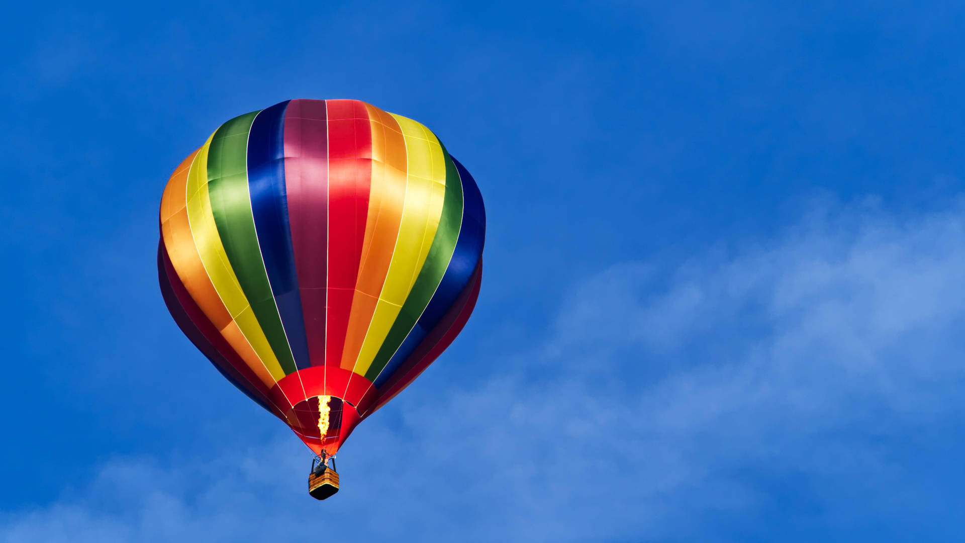 Spectrum Color Hot Air Balloon Wallpaper