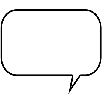 Speech Balloon Icon Black Background PNG