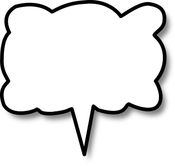 Speech Bubble Graphic Blackand White PNG