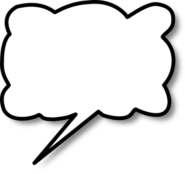 Speech Bubble Graphic Blackand White PNG
