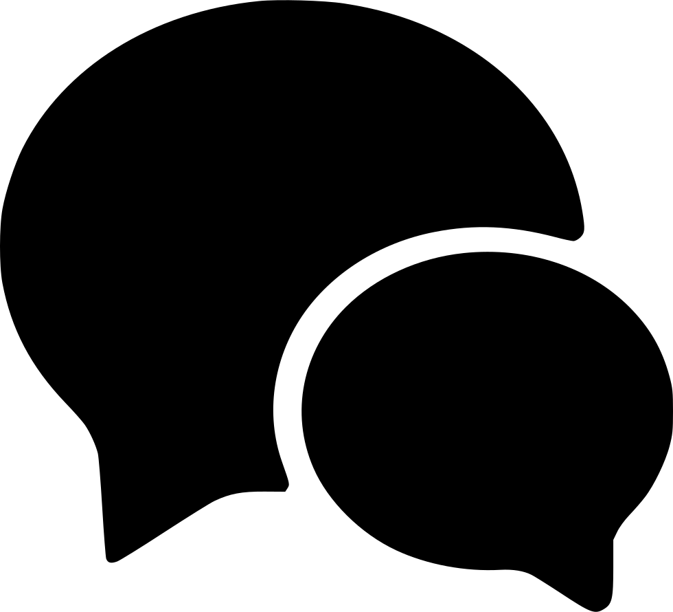 Speech Bubble Icon Black PNG