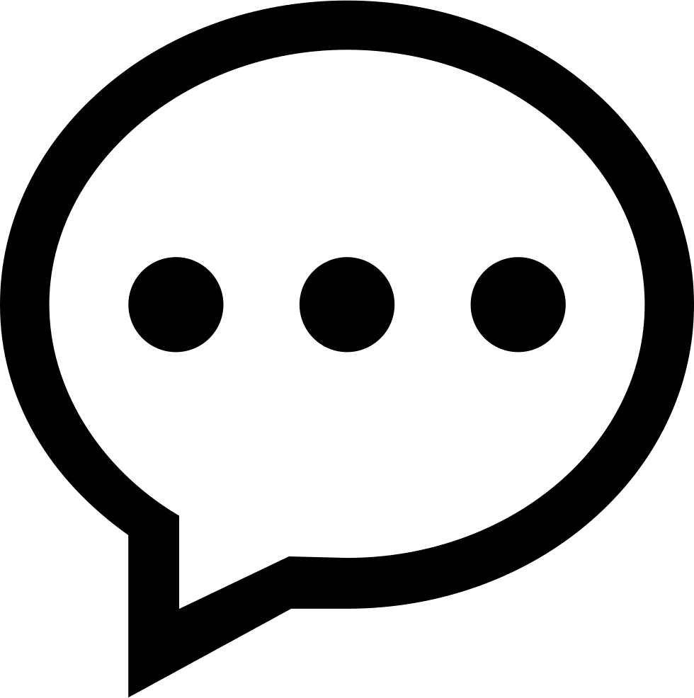 Speech Bubble Icon Black PNG