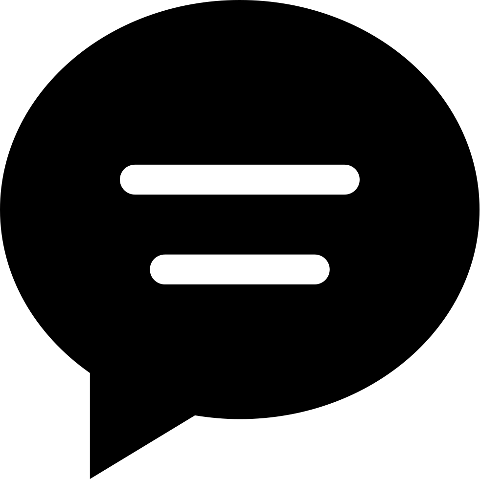 Speech Bubble Icon Black PNG