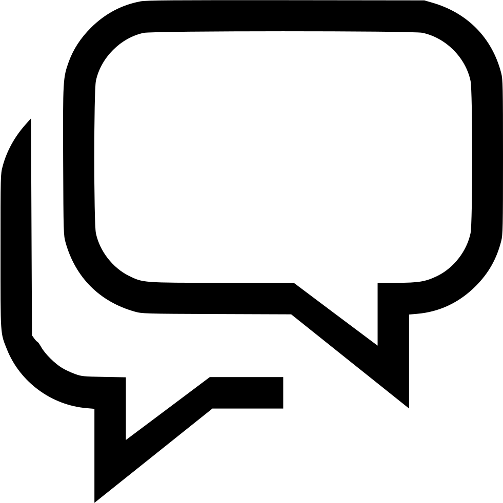 Speech Bubble Icon Black PNG