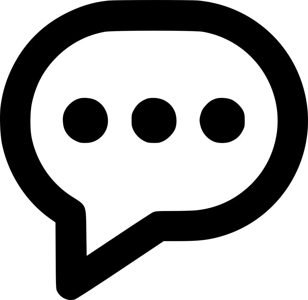 Speech Bubble Icon Black PNG