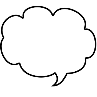 Download Speech Bubble Icon Blackand White | Wallpapers.com