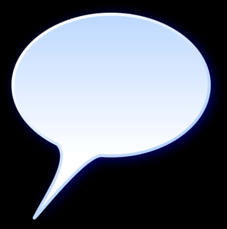 Speech Bubble Icon Blue Background PNG