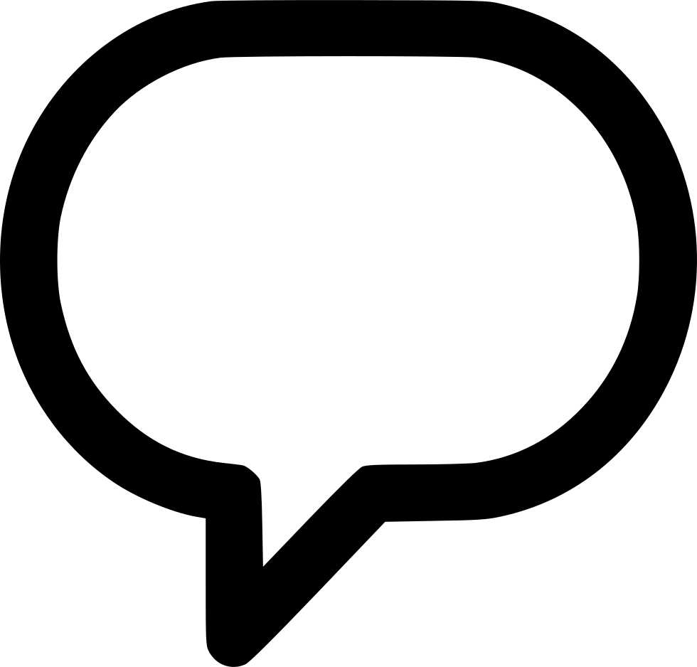 Speech Bubble Outline Graphic PNG