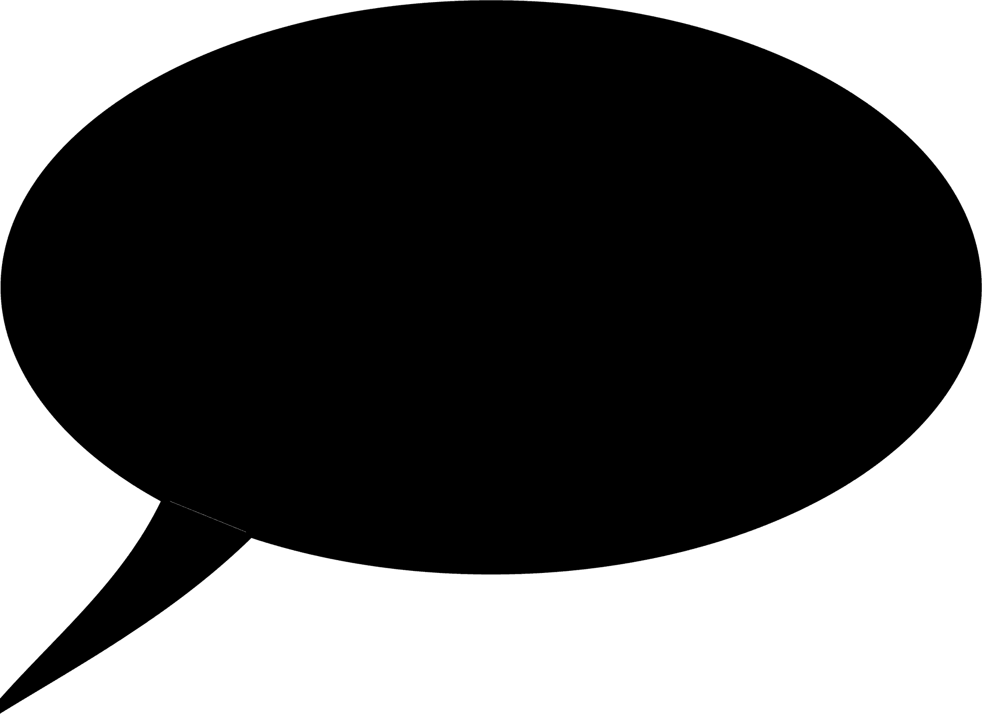 Speech Bubble Silhouette PNG