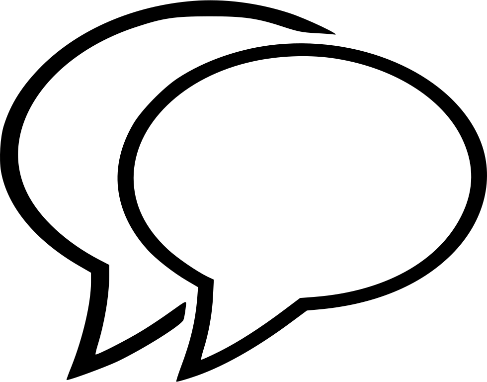 Speech Bubbles Outline PNG