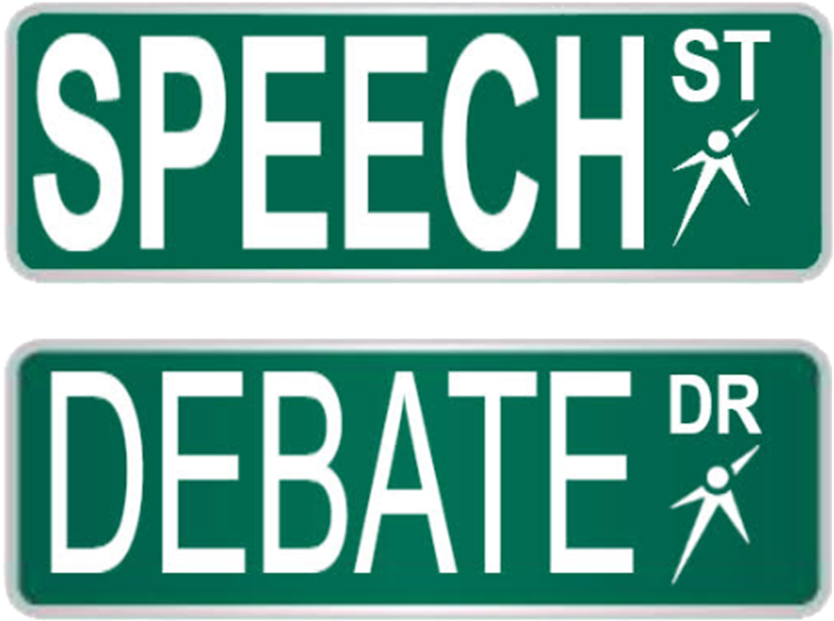 Speech Streetand Debate Drive Signs PNG
