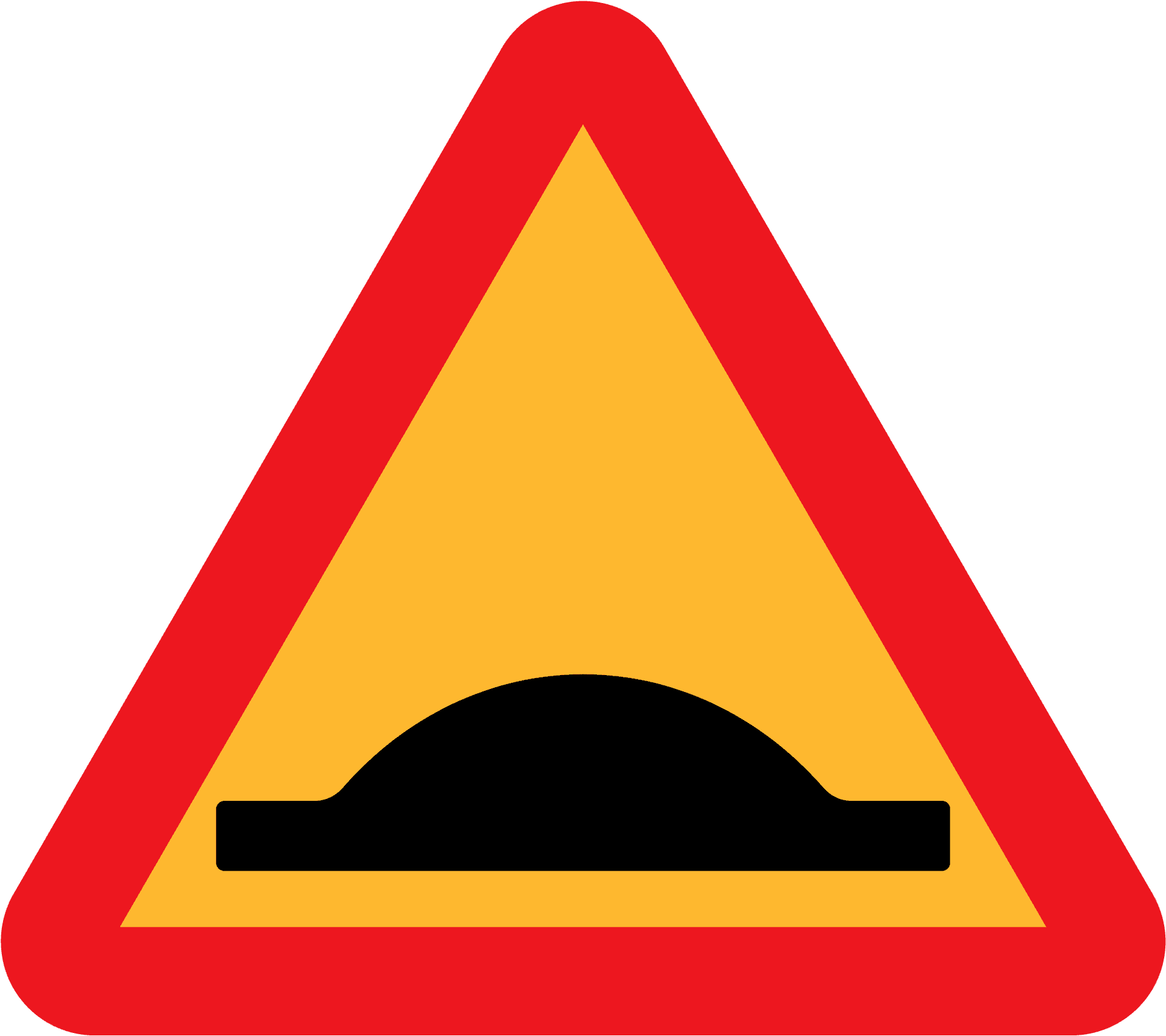 Speed Bump Signboard Warning PNG