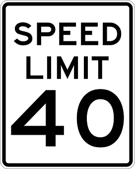 Speed Limit40 Sign PNG