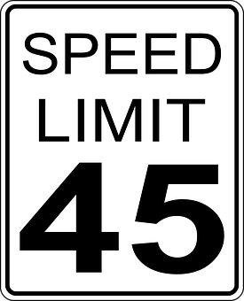 Speed Limit45 Sign PNG