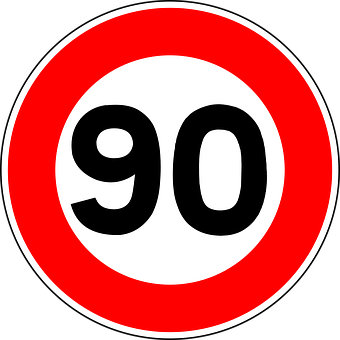 Speed Limit90 Sign PNG