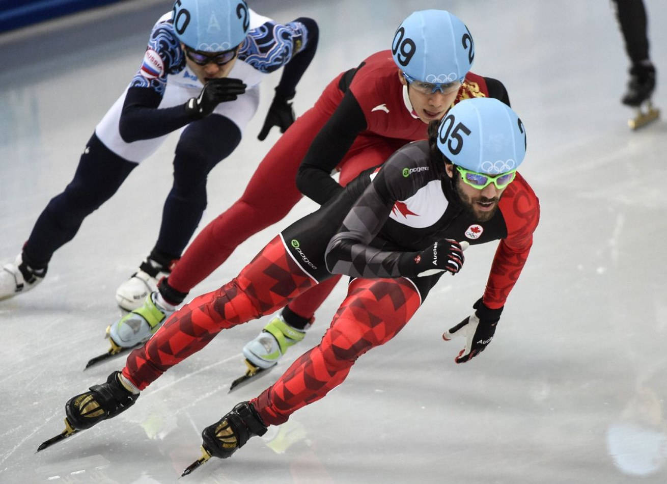 Speed Skaters Olympic Sports Wallpaper