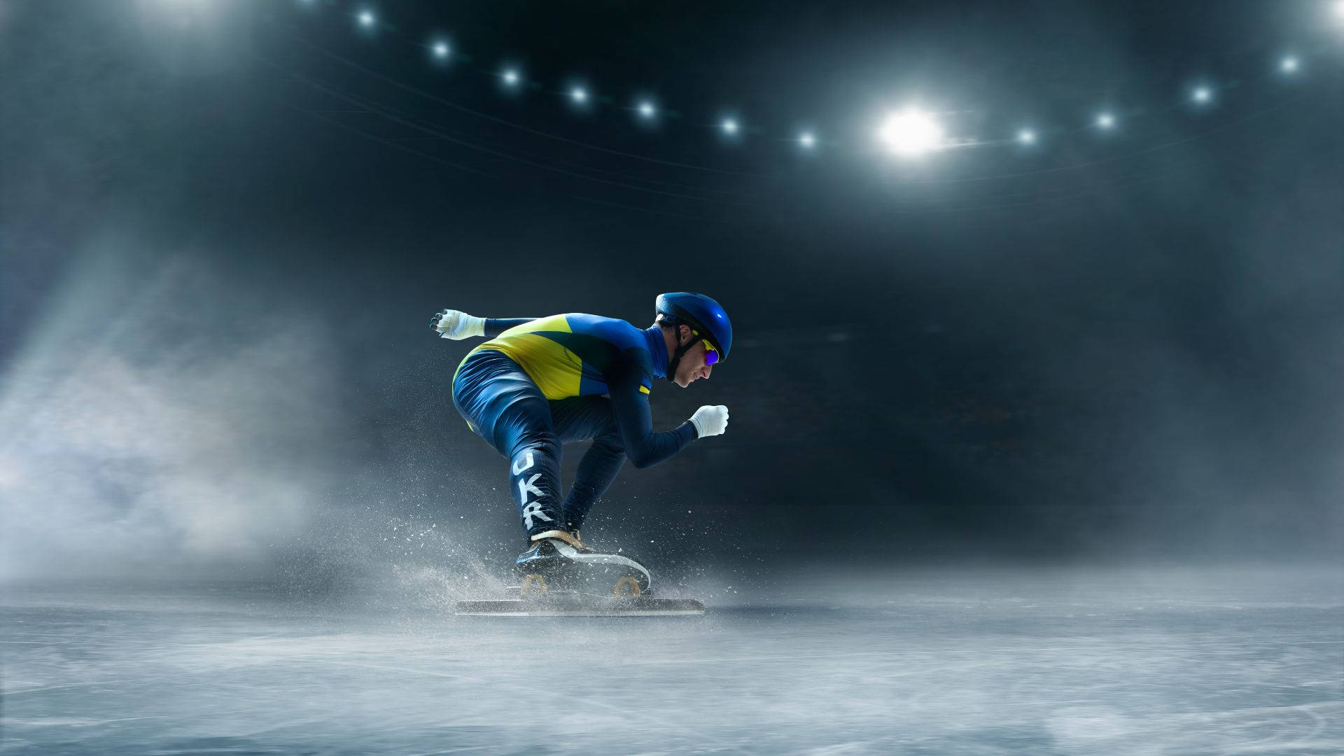 Speed Skating In The Ice Arena Wallpaper