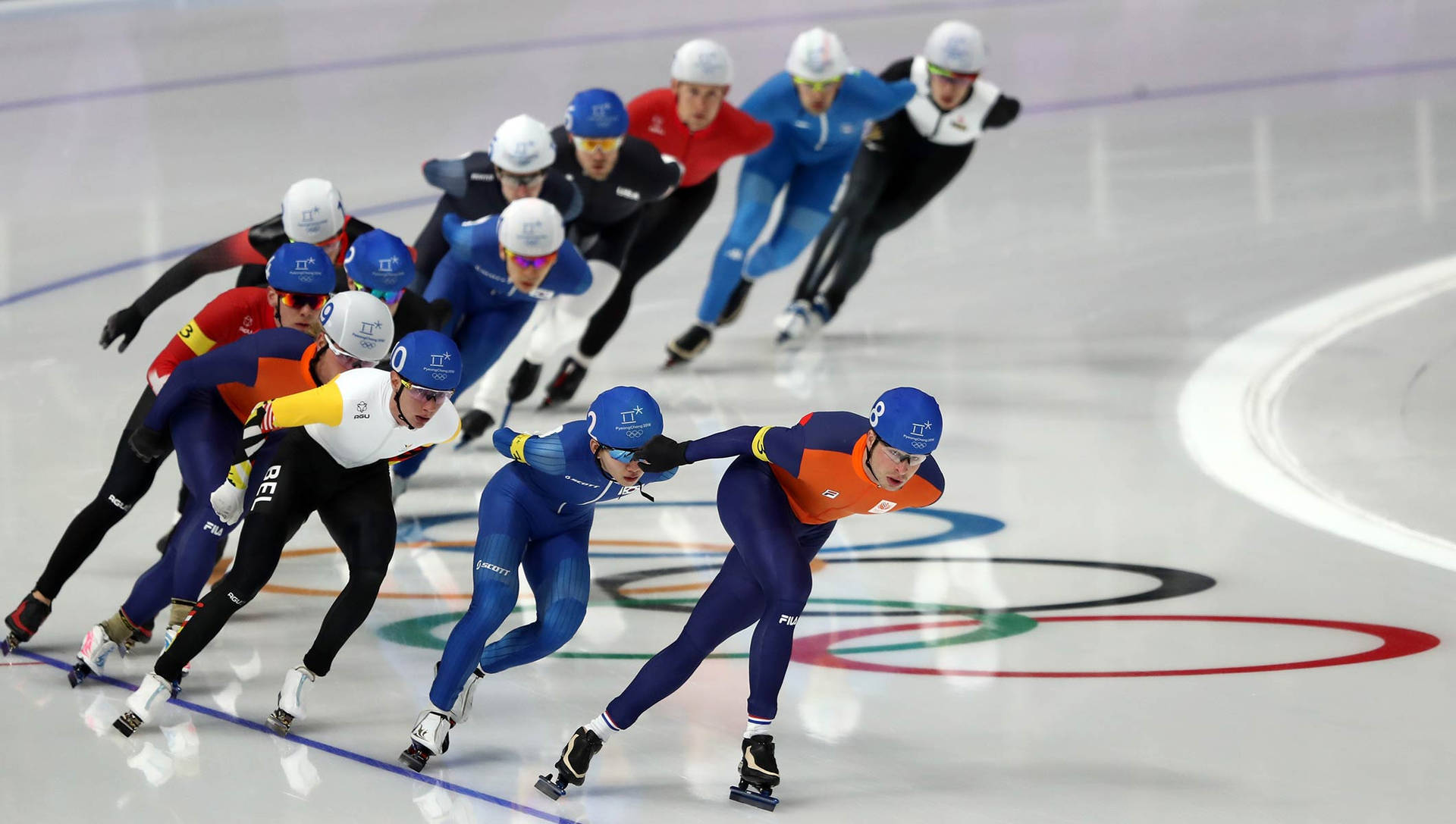 Pattinaggiodi Velocità Olimpiadi Invernali A Pechino Sfondo