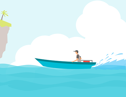 Speedboat_ Adventure_ Illustration PNG