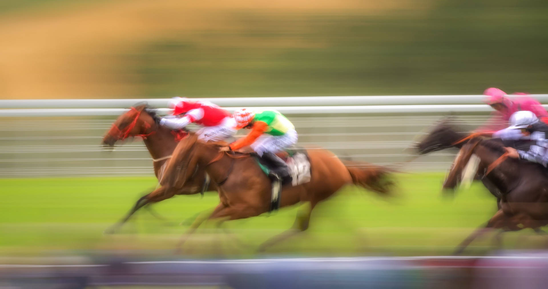 "Adrenaline Rush at the Horse Racing Competition" Wallpaper